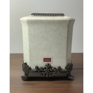 Vintage Springmaid Cube Tissue Box Holder With Cover Pretty!
